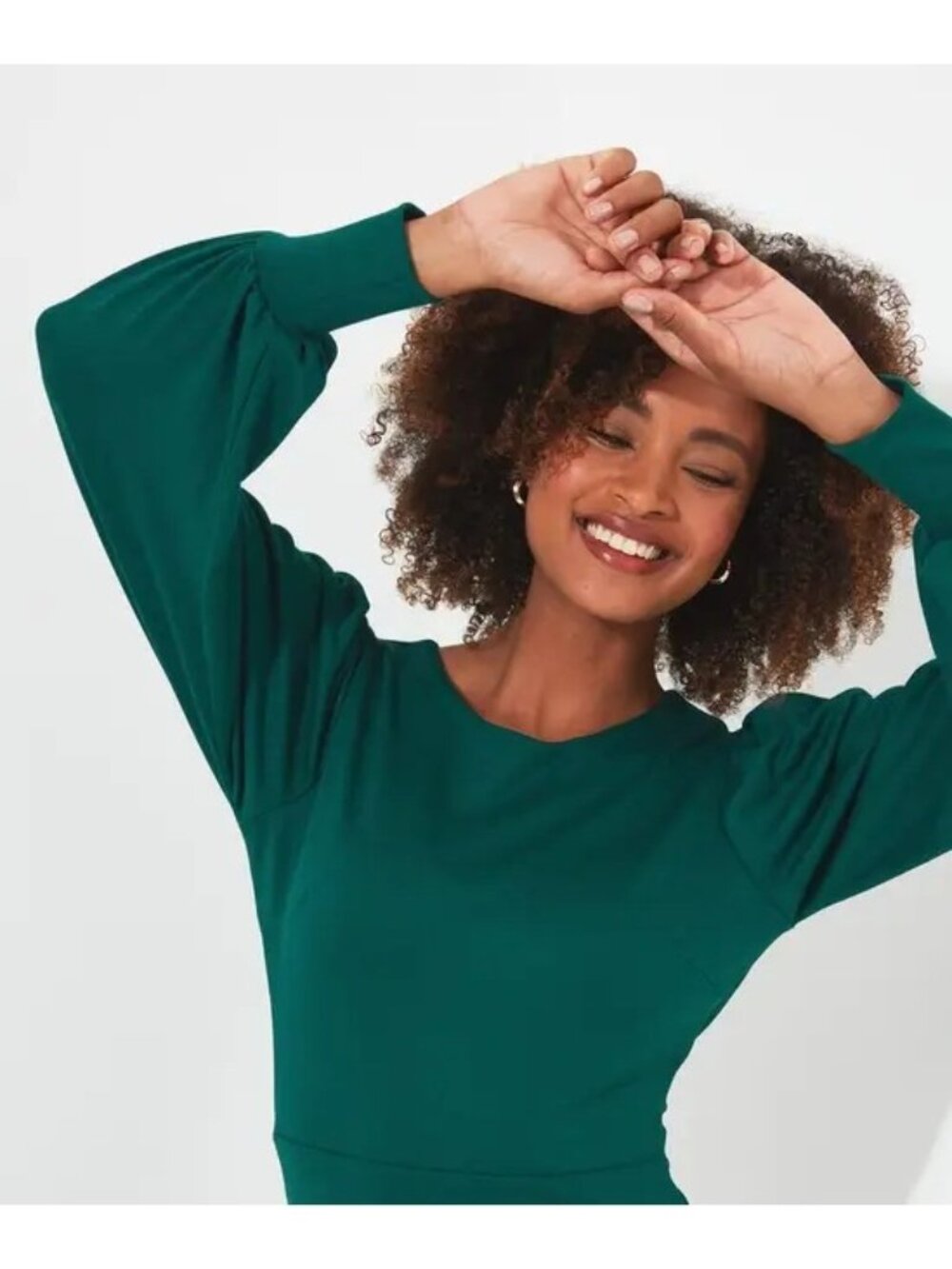 J.Crew Dress Size 4 Sheath Green Midi Long Sleeve Cuffed Button Sleeves Back Zip - Picture 5 of 14